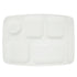 Melamine Six Side Tray White 37X25.5X2.1cm