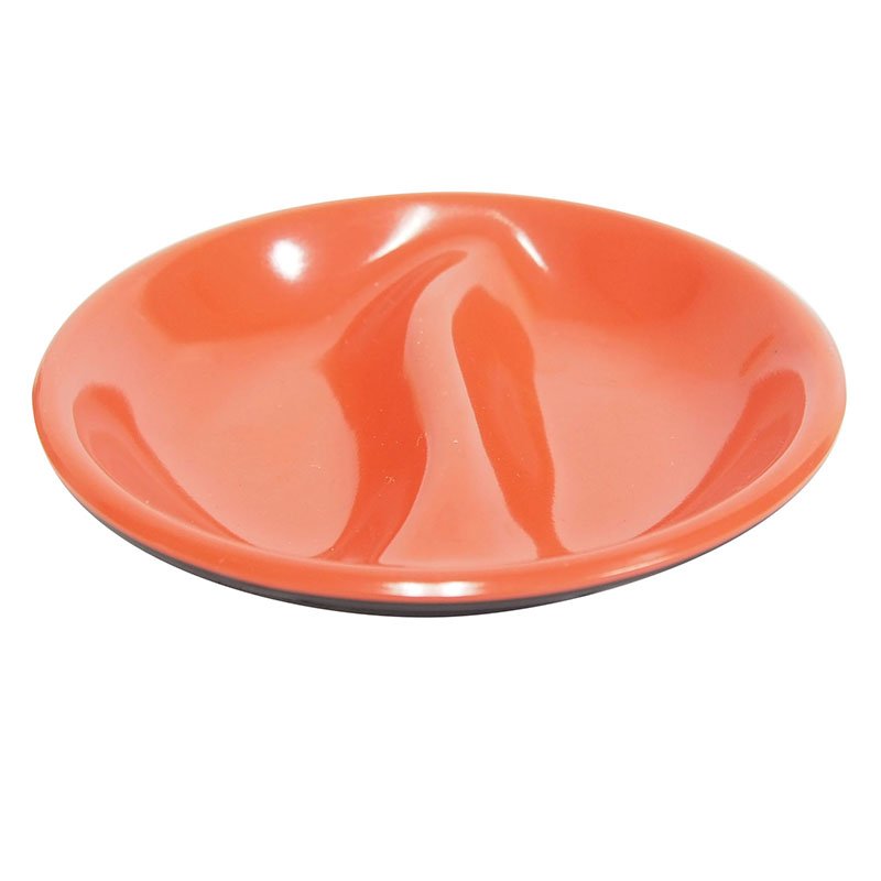 Melamine Sauce Dish Double Red/Black