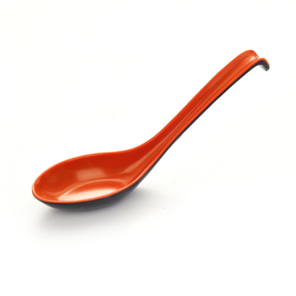 Melamine Soup Spoon Red/Black 16.5X4.3cm