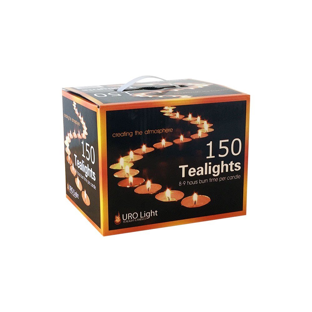 URO Tealight Candles 8-9hrs 150pcs