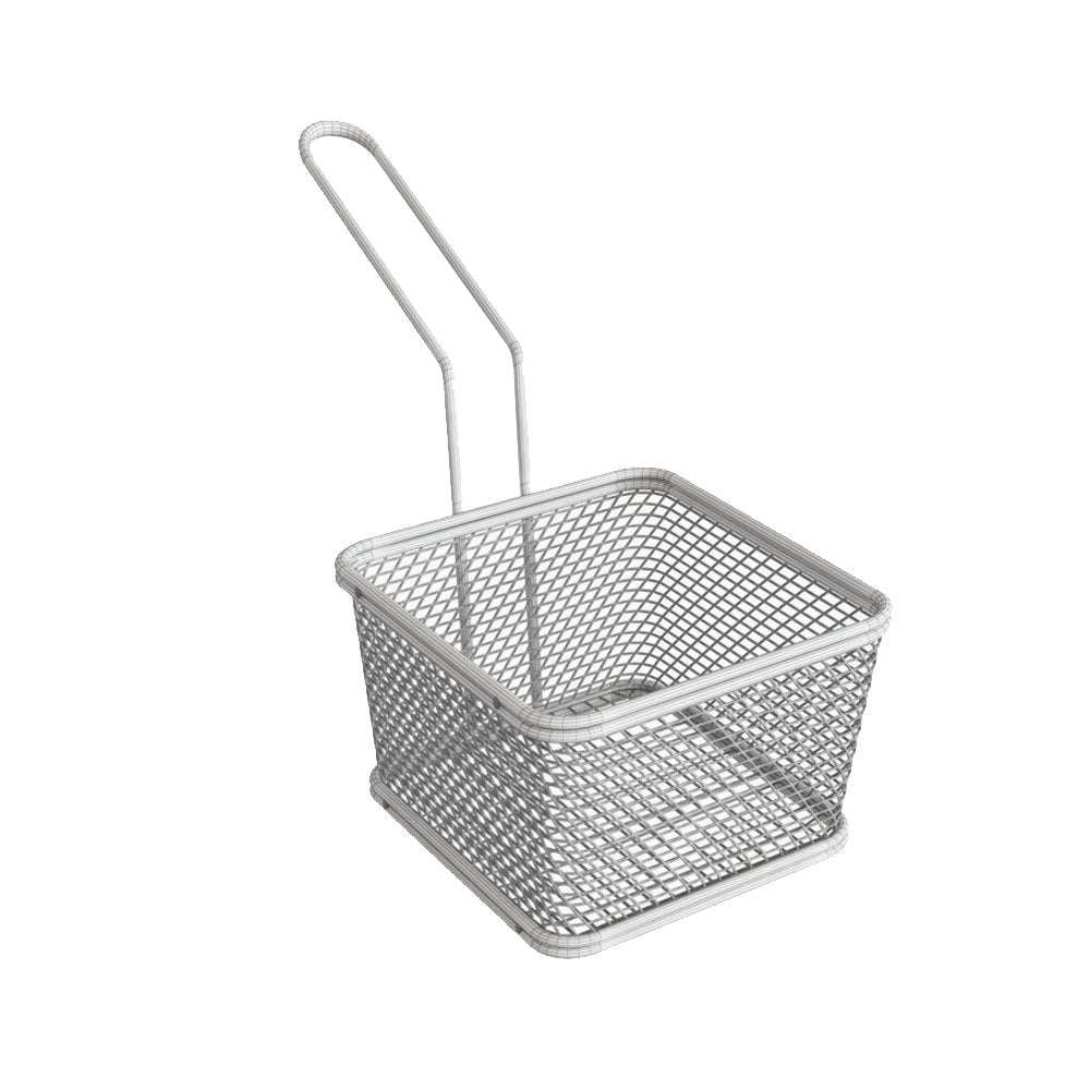 Stainless Steel Deep Frying Basket Small Square