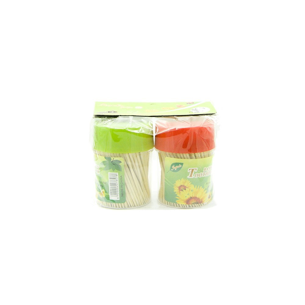 Bamboo Toothpick Shakers 2pcs