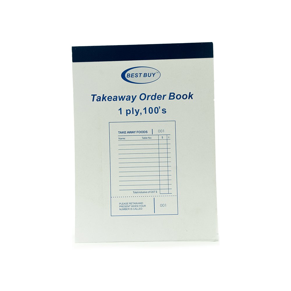 Takeaway Order Book 1Ply 100 Sheet