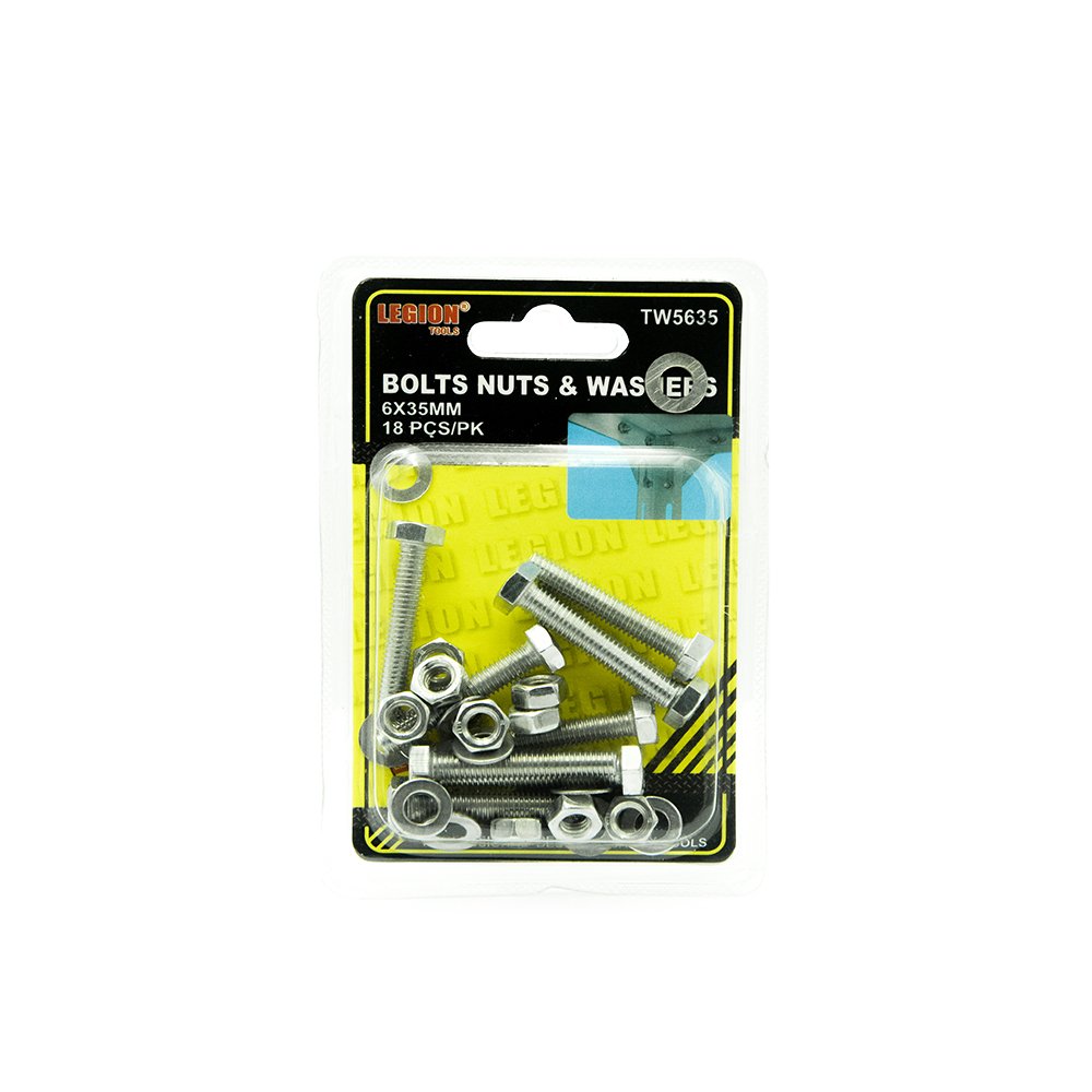 Bolts Nuts Washers 18pcs