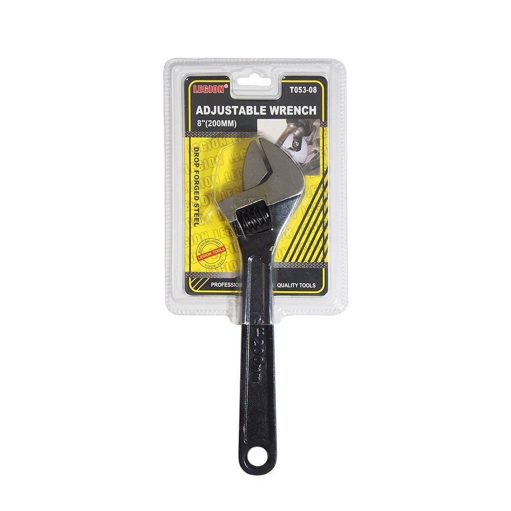 Black Adjustable Wrench 8" 200mm