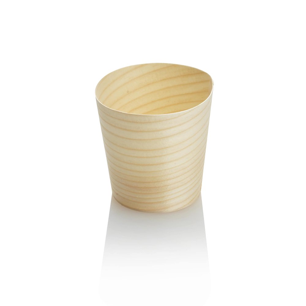 Disposable Wooden Cup Large 100 Pieces