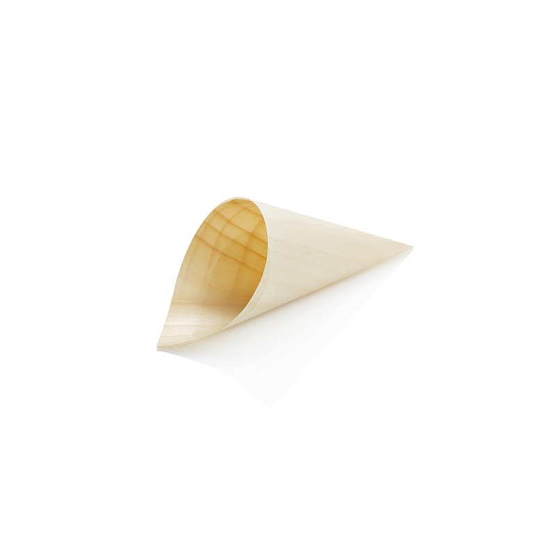 Disposable Wooden Cone Small 100 Pieces