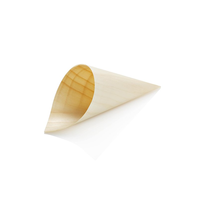 Disposable Wooden Cone Medium 100 Pieces