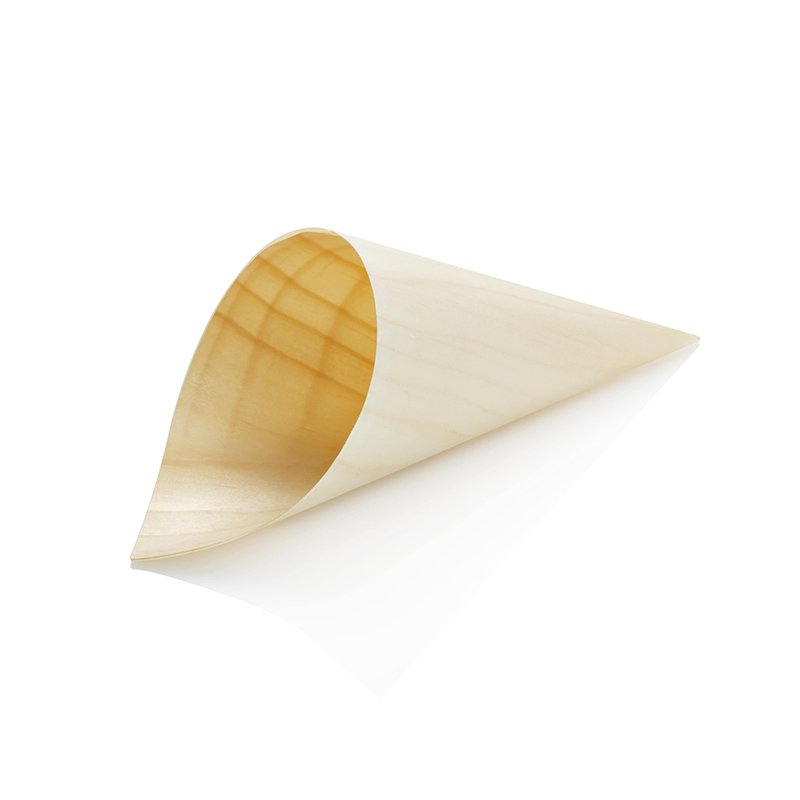 Disposable Wooden Cone Large 100 Pieces