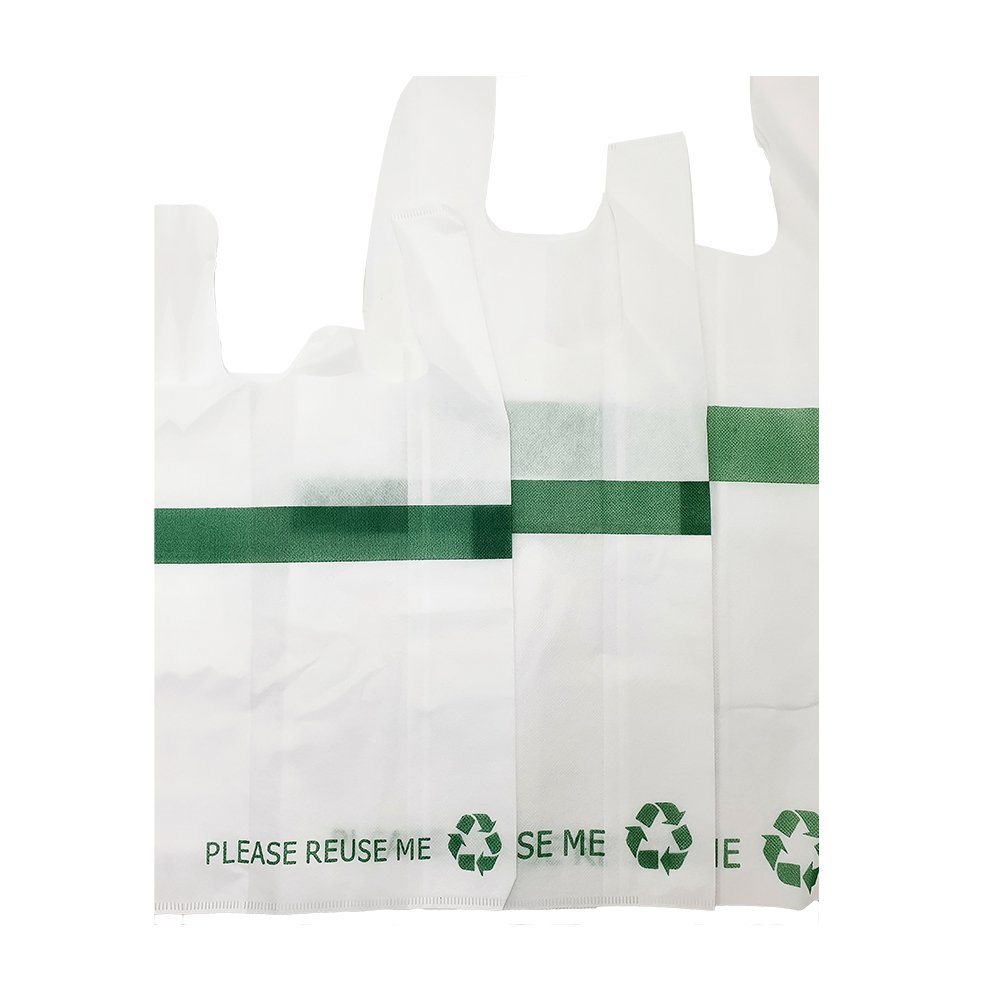 Reusable Singlet Bags White (Large) 50pcs