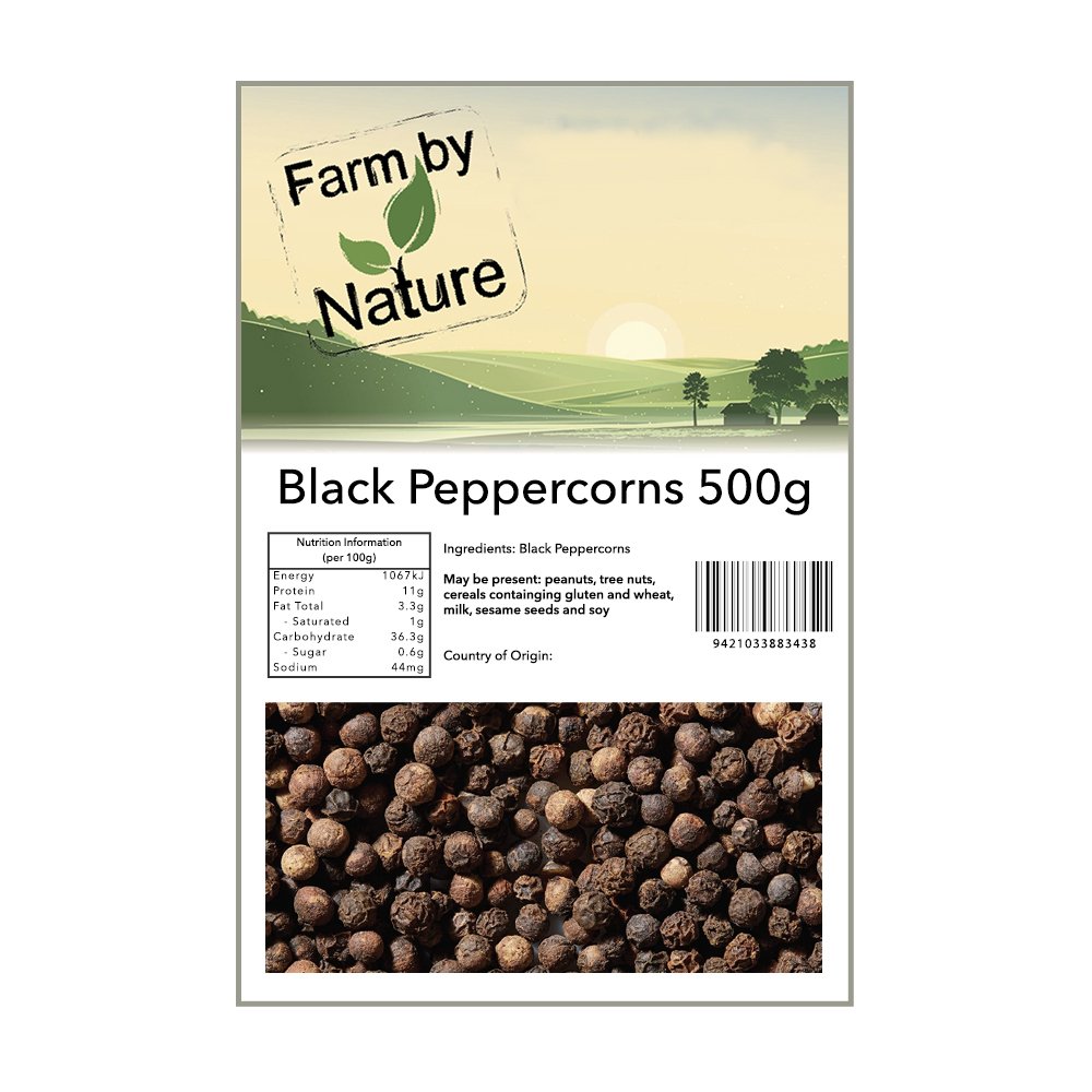 Black Whole Peppercorns 500g