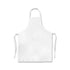 Polycotton Long Bib Apron White Single Pocket