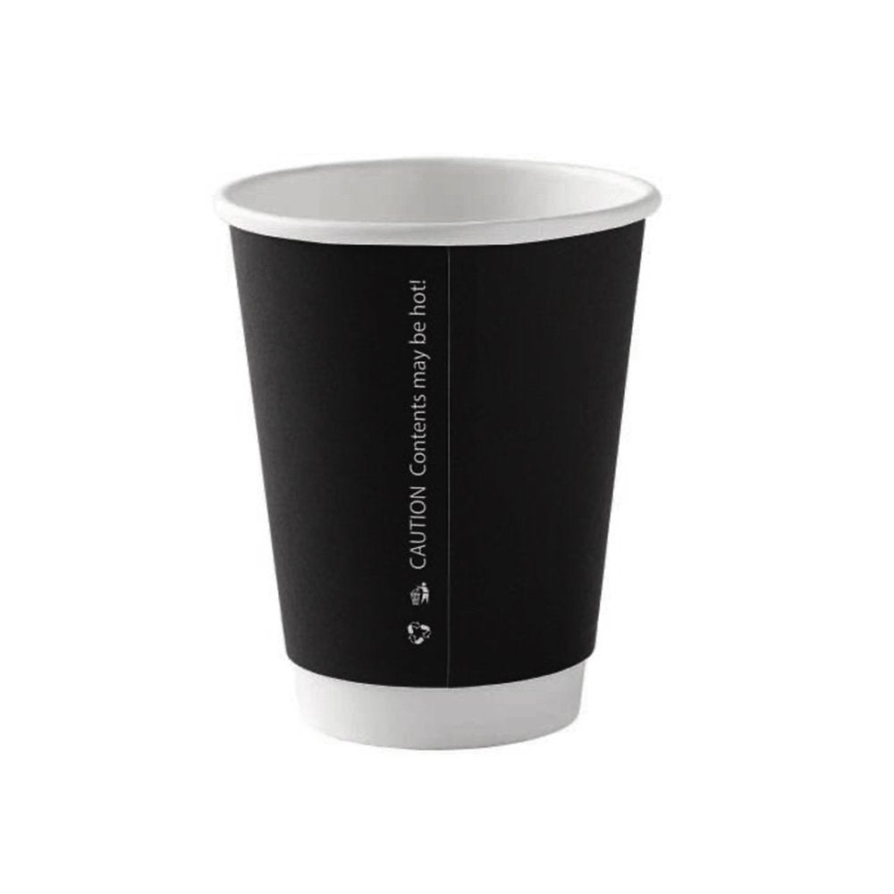 Coffee Cup Single Wall Black 8Oz 50 Pieces