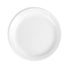 Crockery Plate Round Thick Rim White 9"