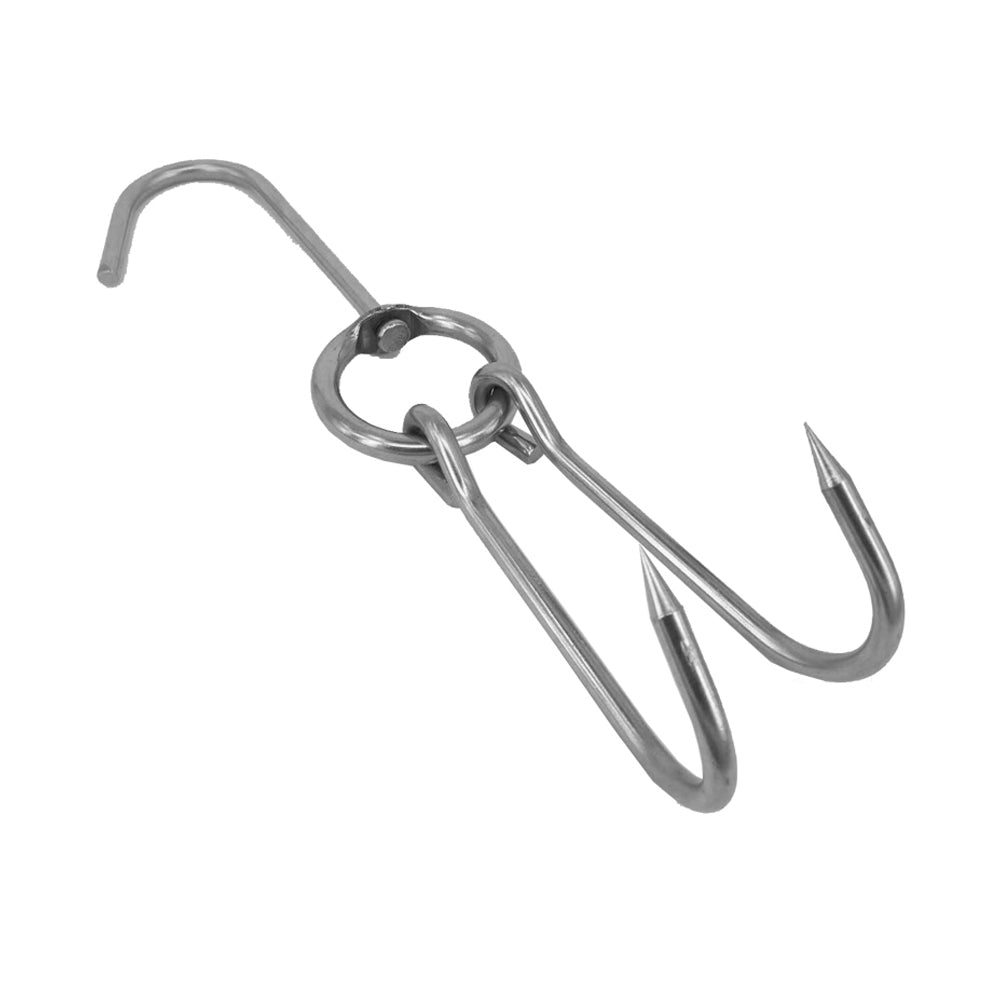 Stainless Steel Double Whole Pig Hook 8"