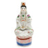 Guanyin Sitting Red Lotus Buddha Statue 9"