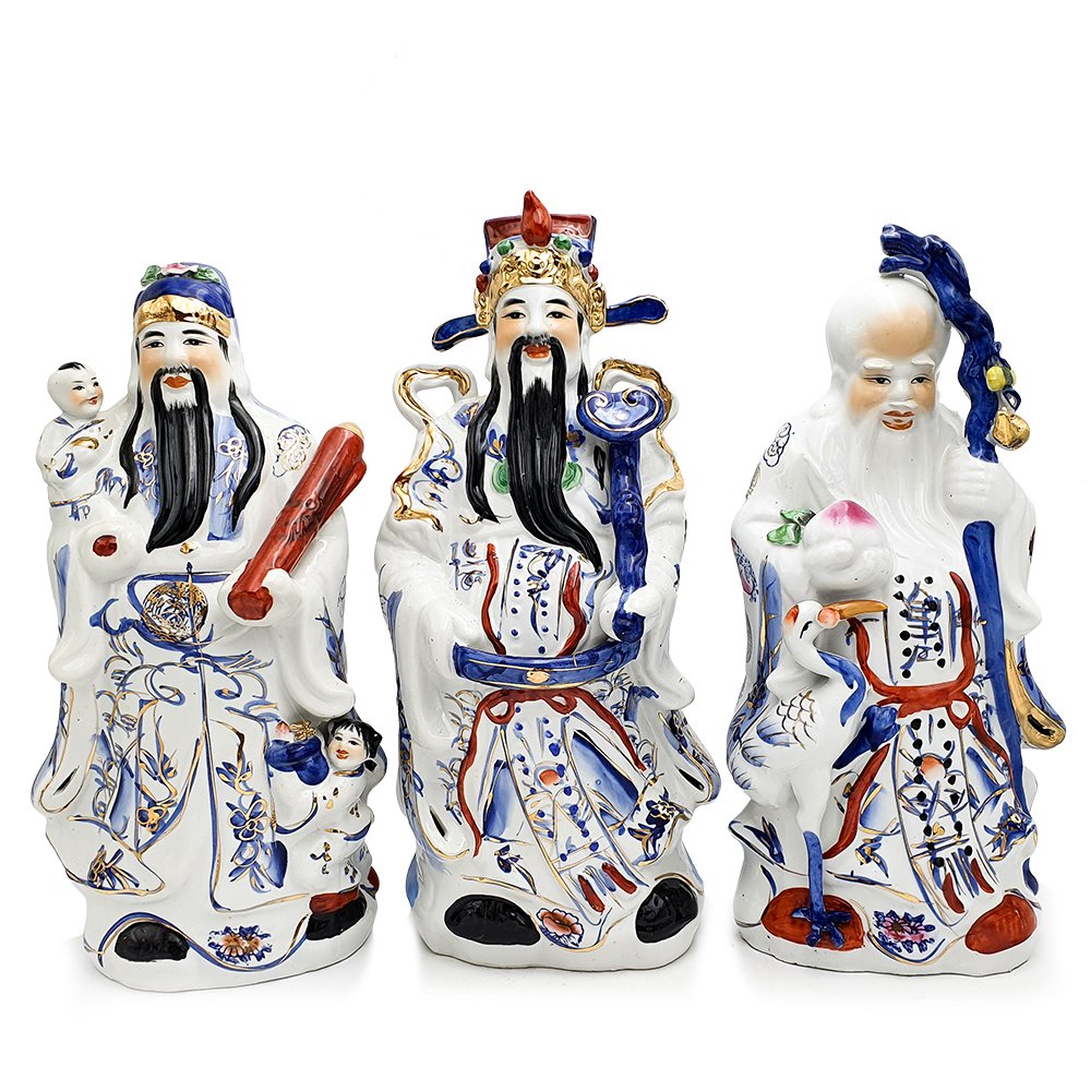 Immortals Of Fu Lu Shou Statue Set 3 Pieces