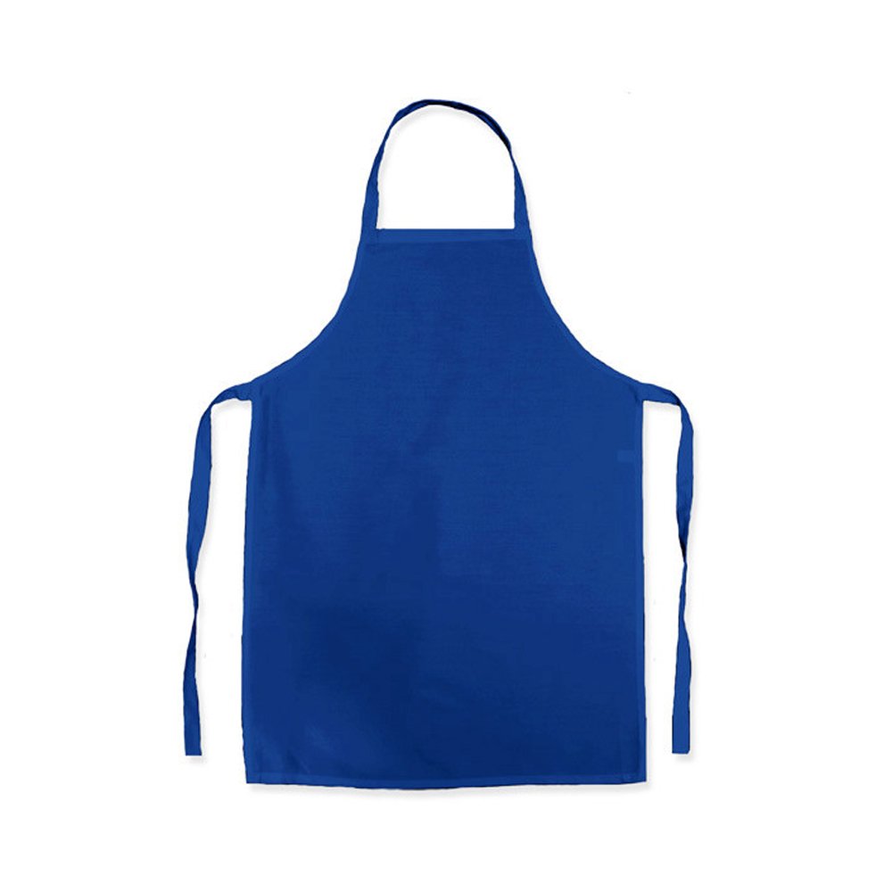 Polycotton Long Bib Apron Blue