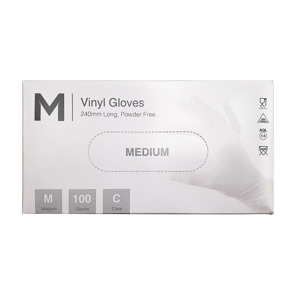 Disposable Vinyl Gloves 100pcs (Medium)