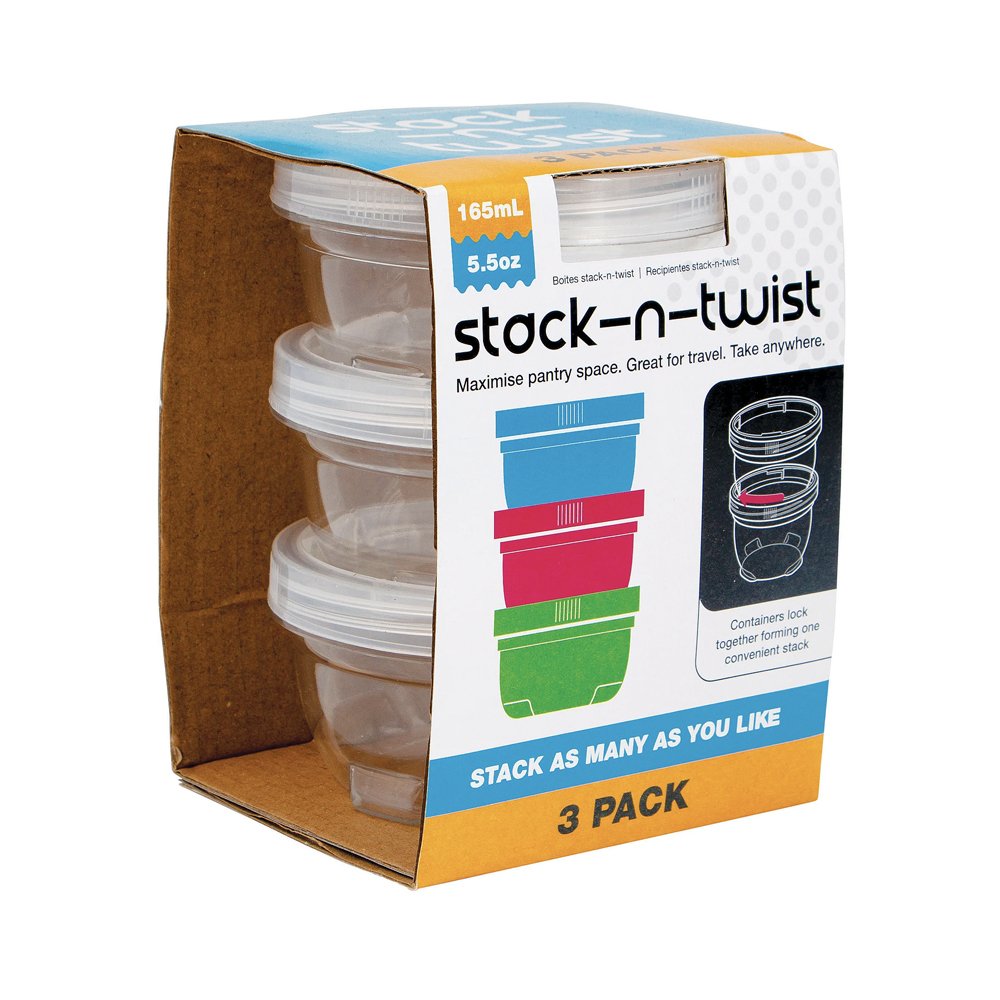 Stack N Twist Containers 165ml 3 Pieces