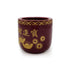 Crockery Joss Incense Bowl Dark Red 4.5"