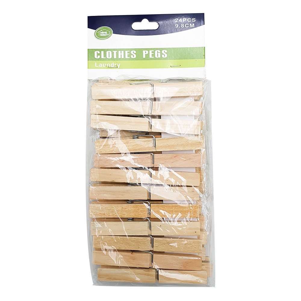 Wooden Pegs 9.8cm 24pcs