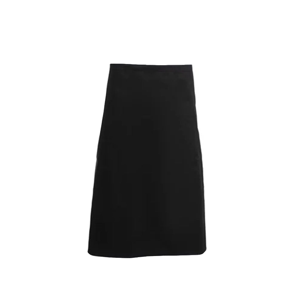 Polycotton Short Half Waist Apron (Black)