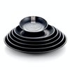 Melamine Round Flat Plate (Black)