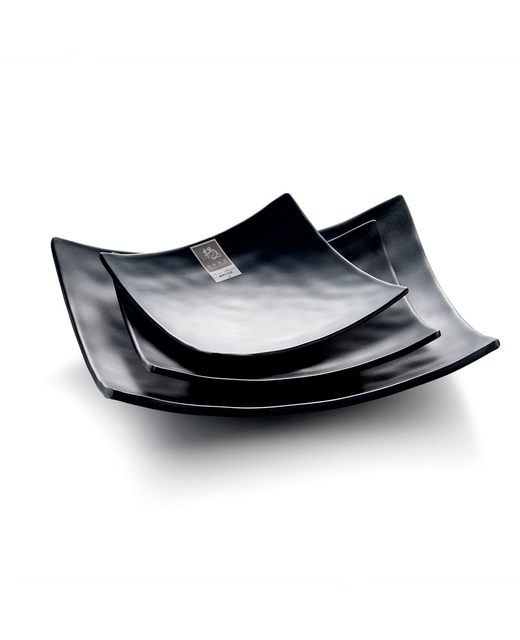 Melamine Square Platter (Black)