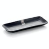 Melamine Rectangle Ribbed Platter (Black)