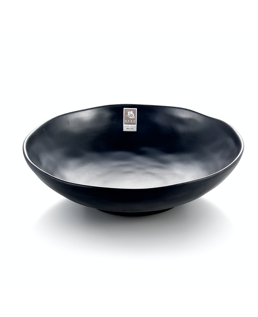 Melamine Shallow Bowl (Black)