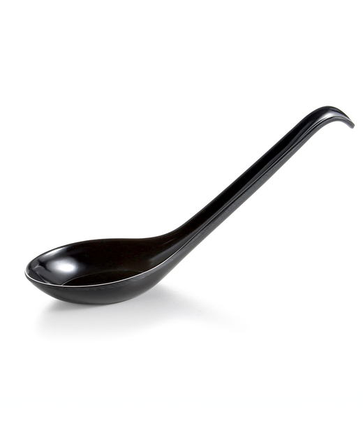 Melamine Chinese Spoon (Black)