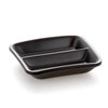 Melamine Square 2 Compartment Sauce Dish (Black)