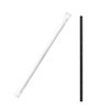 Paper Regular Straight Straws Wrapped - Black 6mm x 200mm