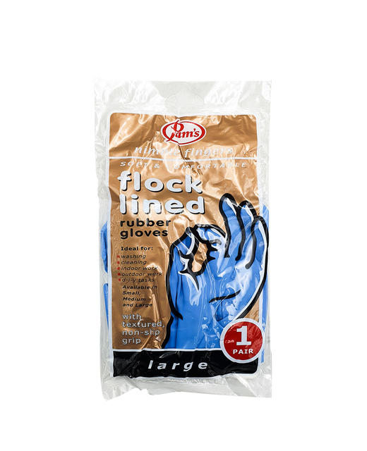 Flock Lined Rubber Gloves