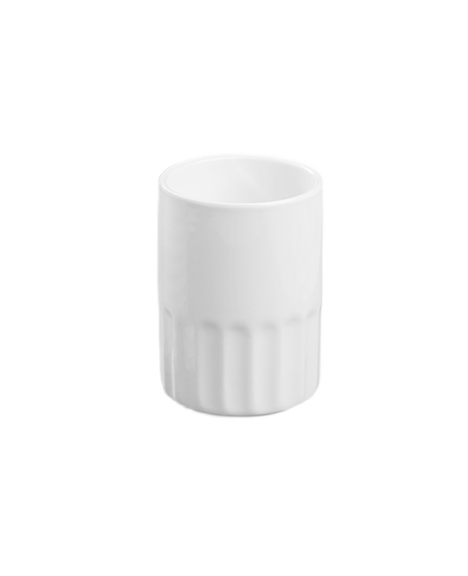 Crockery Ribbed Yum Char Tea Cup (White)