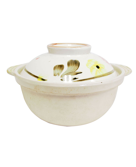 Clay Pot Deep (White Flower)