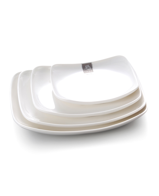 Melamine Square Plate (White)