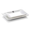 Melamine Rectangle Shallow Plate (White)