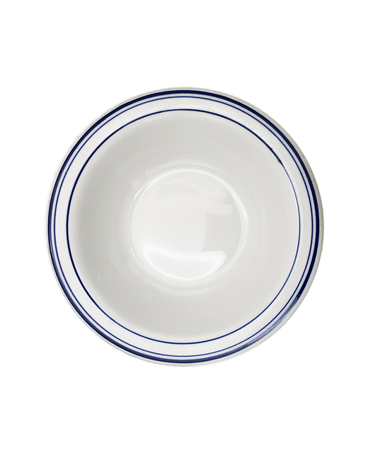 Crockery Dessert Bowl With Blue Stripe