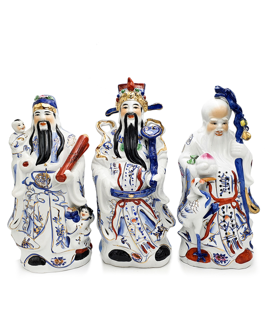 Immortals Of Fu Lu Shou Statue Set 3pcs